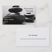 Massage-Steine Terminkarte (Vorne/Hinten)