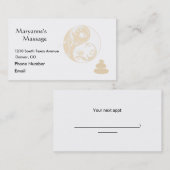 Massage-Steine und verschönertes Yin und Yang Terminkarte (Vorne/Hinten)