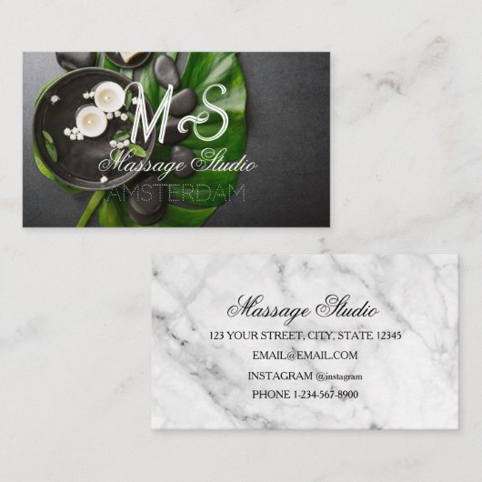 Massage Studio Visitenkarte (Vorne/Hinten)