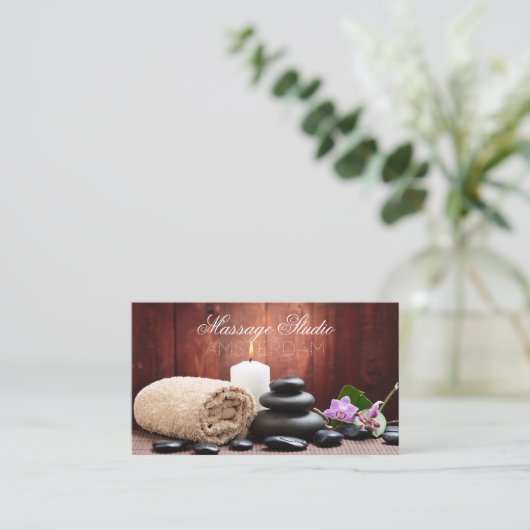 Massage Studio Visitenkarte (Stehend Vorderseite)