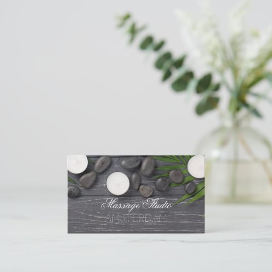 Massage Studio Visitenkarte (Stehend Vorderseite)