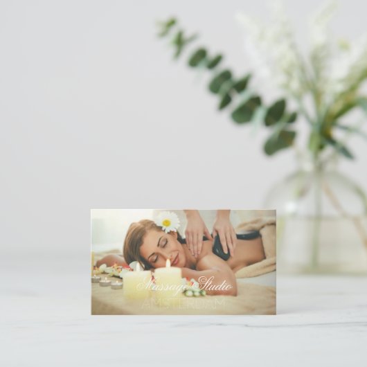 Massage Studio Visitenkarte (Stehend Vorderseite)