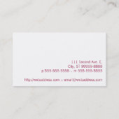 Massage-Text auf rotem Damast Visitenkarte (Rückseite)