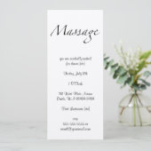 Massage Text Einladung (Stehend Vorderseite)