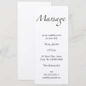 Massage Text Einladung (Vorne/Hinten)