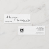 Massage-Text mit AMTA Mini Visitenkarte (Vorne/Hinten)
