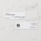 Massage-Text mit AMTA Mini Visitenkarte (Vorne/Hinten)