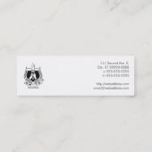 Massage-Text mit AMTA Mini Visitenkarte (Rückseite)