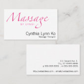 Massage-Text Visitenkarte (Vorne/Hinten)