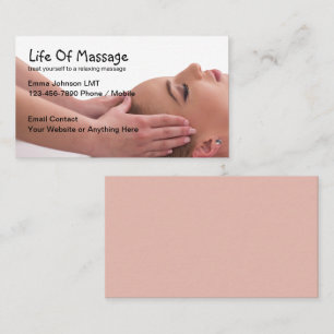 Massage Theme Business Cards Modernes Design Visitenkarte