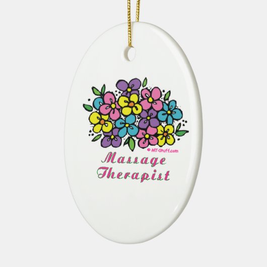 Massage-Therapeut-Blüte Keramikornament (Links)