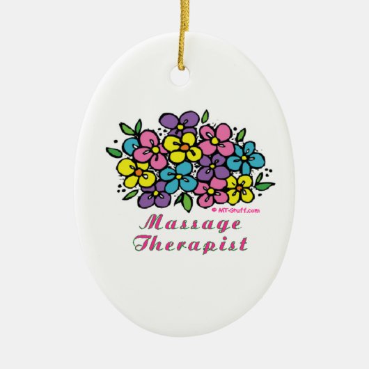 Massage-Therapeut-Blüte Keramikornament (Vorne)