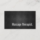Massage Therapeut Cool Black Metal Einfachheit Visitenkarte (Vorderseite)