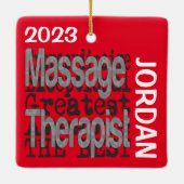Massage Therapeut Extraordinaire CUSTOM Keramikornament (Rückseite)