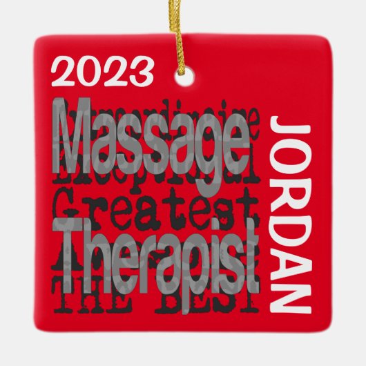 Massage Therapeut Extraordinaire CUSTOM Keramikornament (Vorderseite)