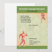 Massage-Therapeut Flyer-Vorlage  Einladung (Vorne/Hinten)