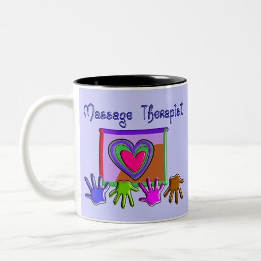 Massage-Therapeut-Funky künstlerische Zweifarbige Tasse (Links)