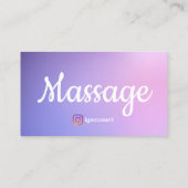 Massage-Therapeut Ganzheitliches Wohlbefinden QR-C Visitenkarte (Rückseite)