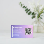 Massage-Therapeut Ganzheitliches Wohlbefinden QR-C Visitenkarte (Stehend Vorderseite)