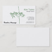 Massage-Therapeut-Garten-Bambus Visitenkarte (Vorne/Hinten)