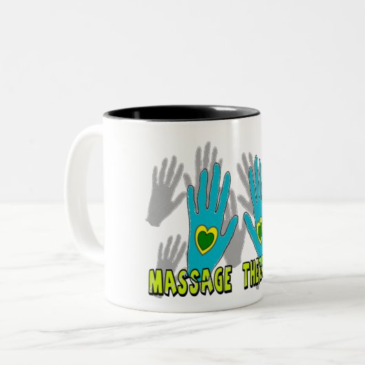 Massage-Therapeut-Geschenke Zweifarbige Tasse (Vorderseite Links)