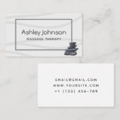 Massage Therapeut Hot Stones Einfache Klasse Visitenkarte (Vorne/Hinten)