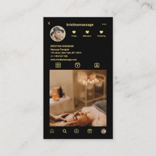 Massage-Therapeut Instagram-Fotogitter QR-Code Visitenkarte