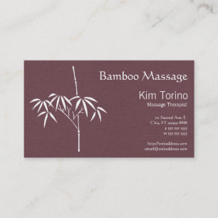 Massage-Therapeut-Japaner-Bambus Visitenkarte