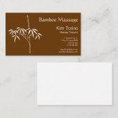 Massage-Therapeut-Japaner-Bambus Visitenkarte (Vorne/Hinten)