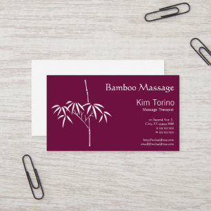 Massage-Therapeut-Japaner-Bambus Visitenkarte