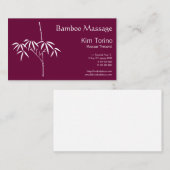 Massage-Therapeut-Japaner-Bambus Visitenkarte (Vorne/Hinten)
