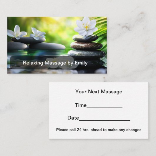 Massage-Therapeut Karten (Vorne/Hinten)