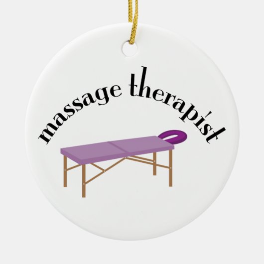 Massage-Therapeut Keramik Ornament (Vorne)