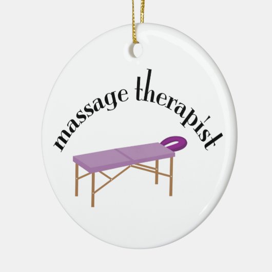 Massage-Therapeut Keramik Ornament (Links)