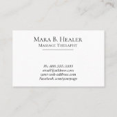 **. Massage-Therapeut-Massage-Therapie-Aquarell Visitenkarte (Rückseite)