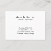 *~* Massage-Therapeut-Massage-Therapie-Aquarell Visitenkarte (Rückseite)