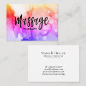 *~* Massage-Therapeut-Massage-Therapie-Aquarell Visitenkarte (Vorne/Hinten)
