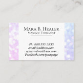 *~* Massage-Therapeut modisches PastellBokeh Visitenkarte (Rückseite)