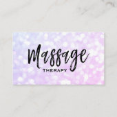 *~* Massage-Therapeut modisches PastellBokeh Visitenkarte (Vorderseite)