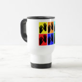 Massage-Therapeut-Pop-Kunst-Geschenke Reisebecher (Vorderseite Links)