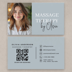 Massage-Therapeut QR-Code Foto Visitenkarte