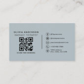 Massage-Therapeut QR-Code Foto Visitenkarte (Rückseite)