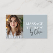 Massage-Therapeut QR-Code Foto Visitenkarte (Vorderseite)