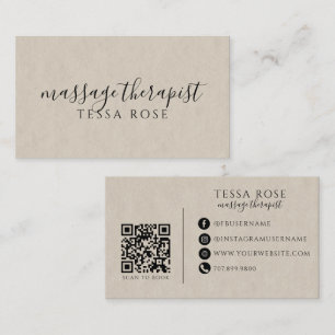 Massage-Therapeut QR-Code Visitenkarte