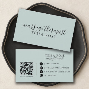 Massage-Therapeut QR-Code Visitenkarte