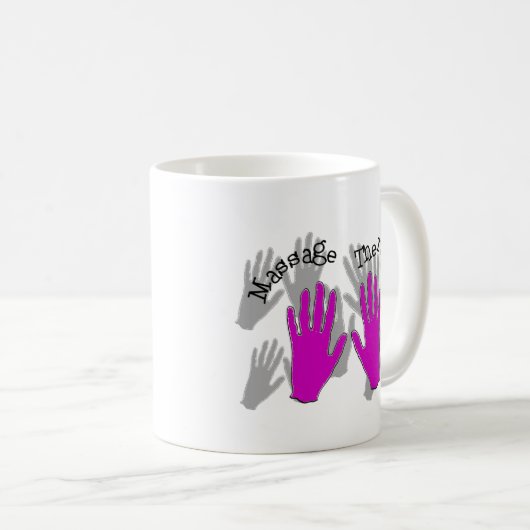 Massage-Therapeut ROSA Handentwurf Kaffeetasse (VorderseiteRechts)