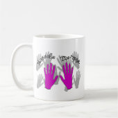 Massage-Therapeut ROSA Handentwurf Kaffeetasse (Links)