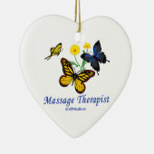 Massage-Therapeut-Schmetterlinge Keramik Ornament (Rechts)