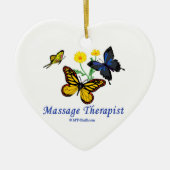 Massage-Therapeut-Schmetterlinge Keramik Ornament (Vorne)
