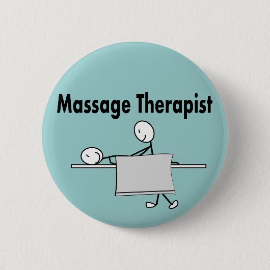 Massage-Therapeut-Stock-Person Button (Vorderseite)